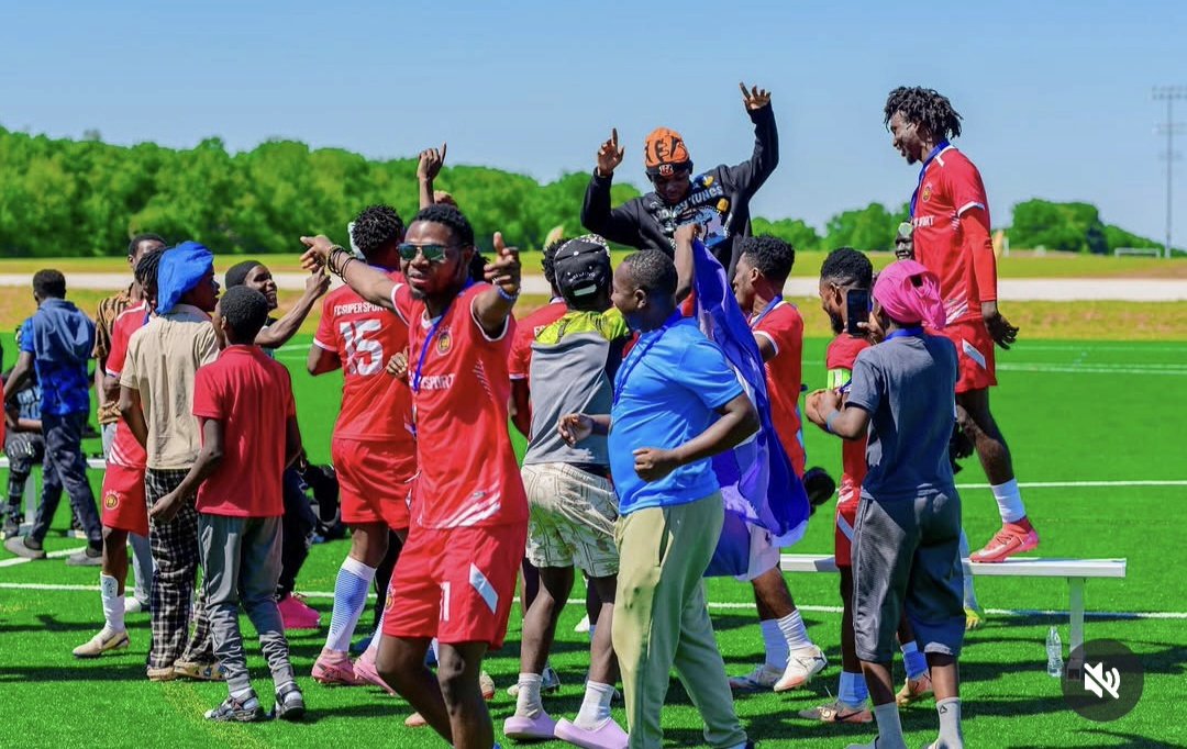 FC Super Sport players dancing and celebrating the Spring Cup victory