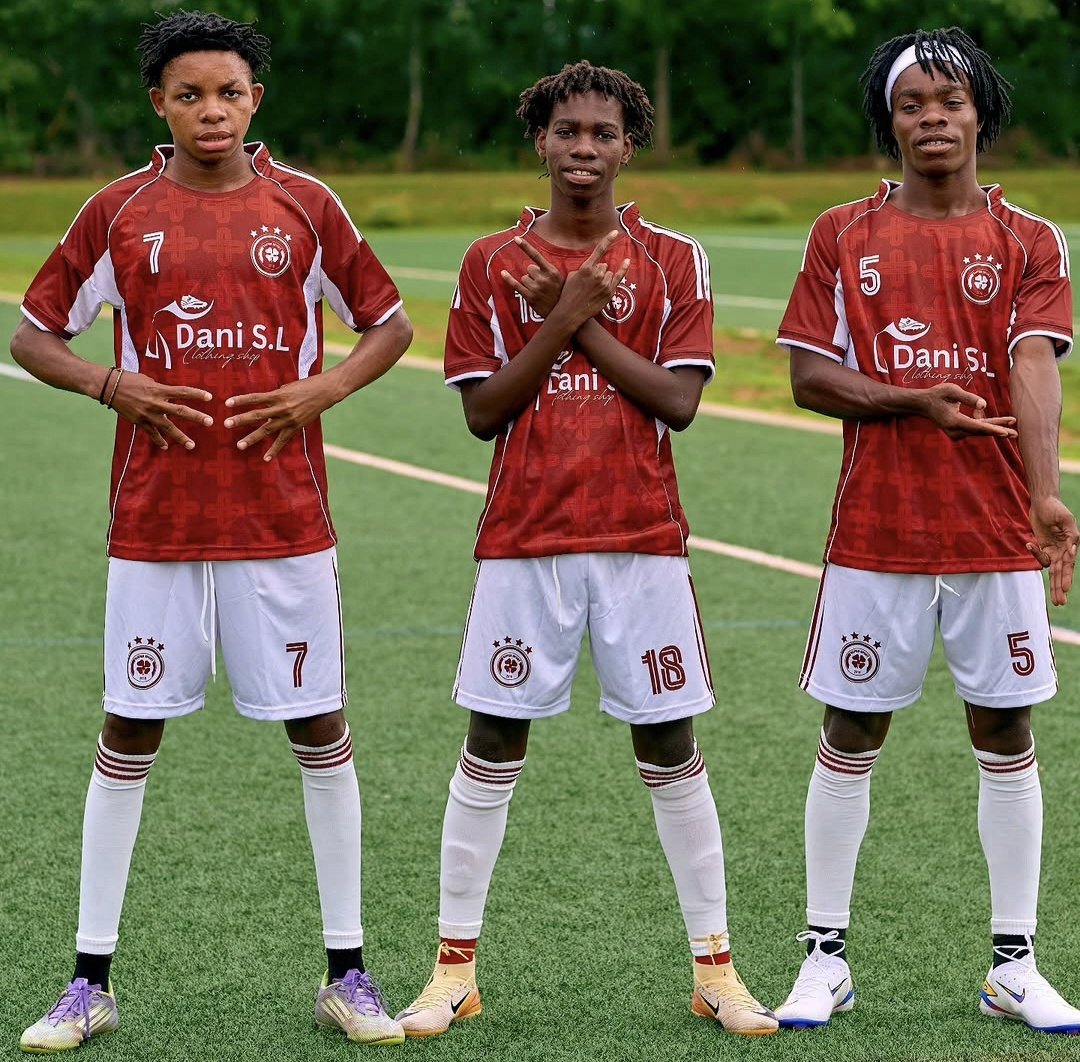 Three FC Super Sport players posing for the camera
